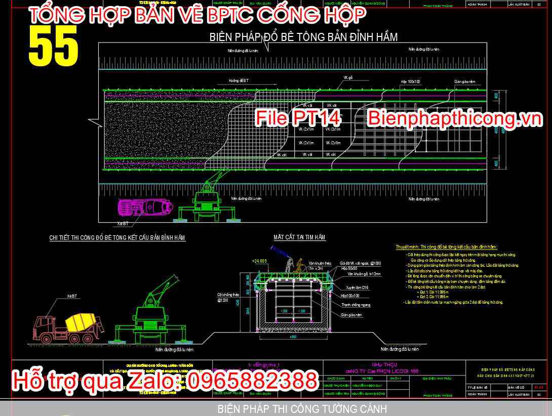 Biện pháp đổ bê tông cống hộp.