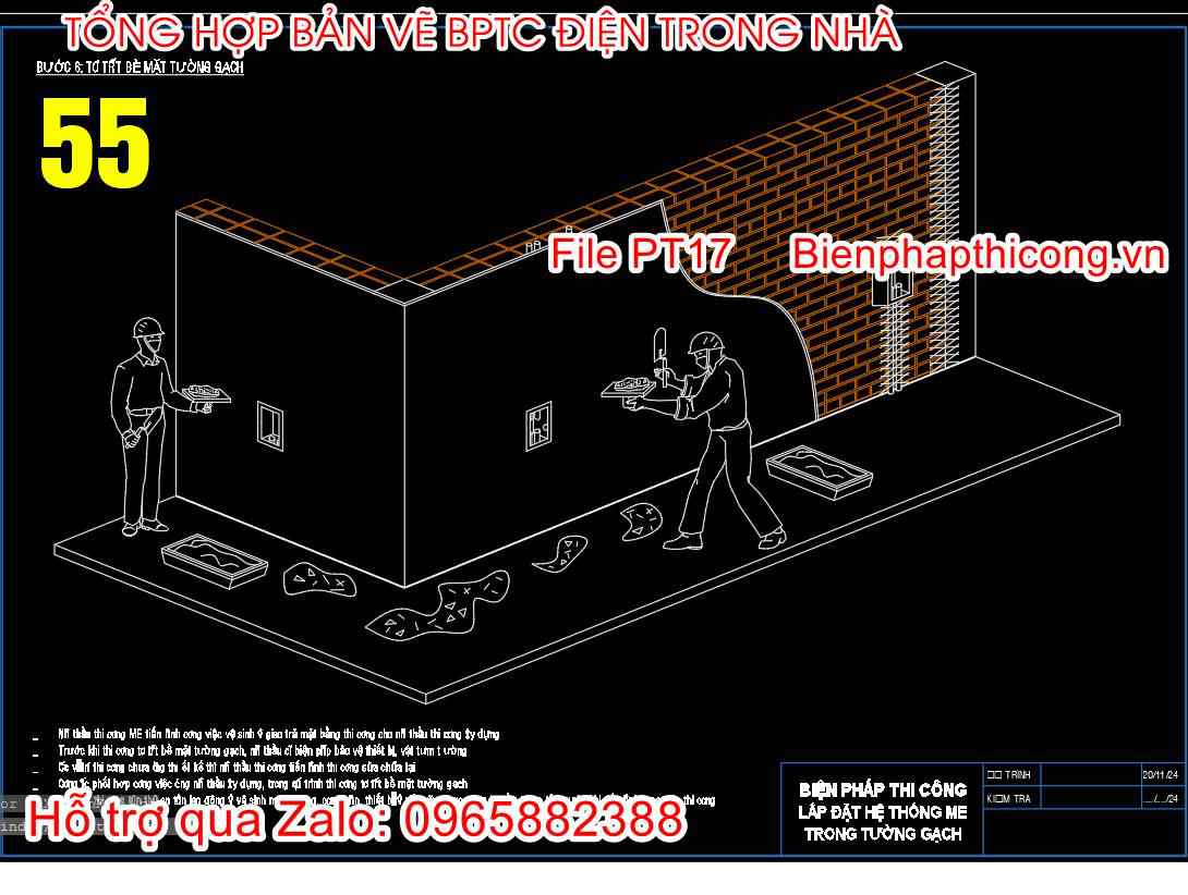 Biện pháp thi công trát bề mặt tường gạch.