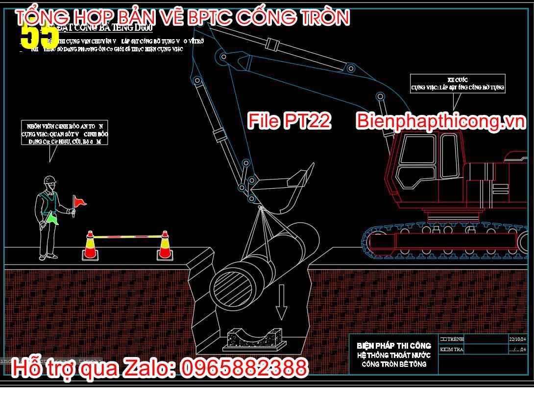 Lắp đặt ống cống bê tông D600
