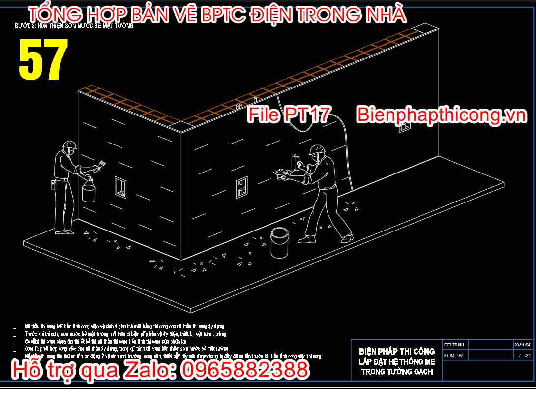 Hoàn thiện sơn nước bề mặt tường.