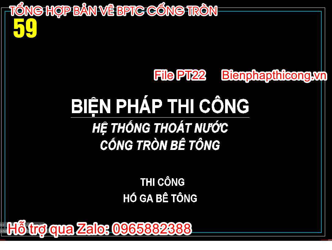 Biện pháp thi công hố ga bê tông cad.