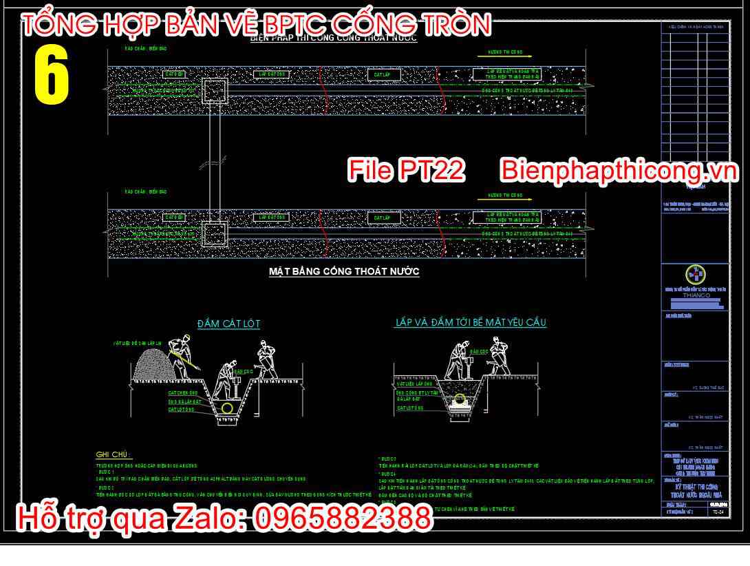 Biện pháp thi công cống thoát nước.