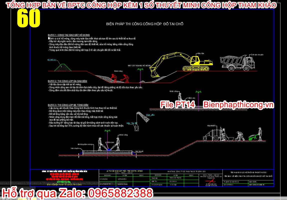 Biện pháp thi công cống hộp đổ tại chỗ.