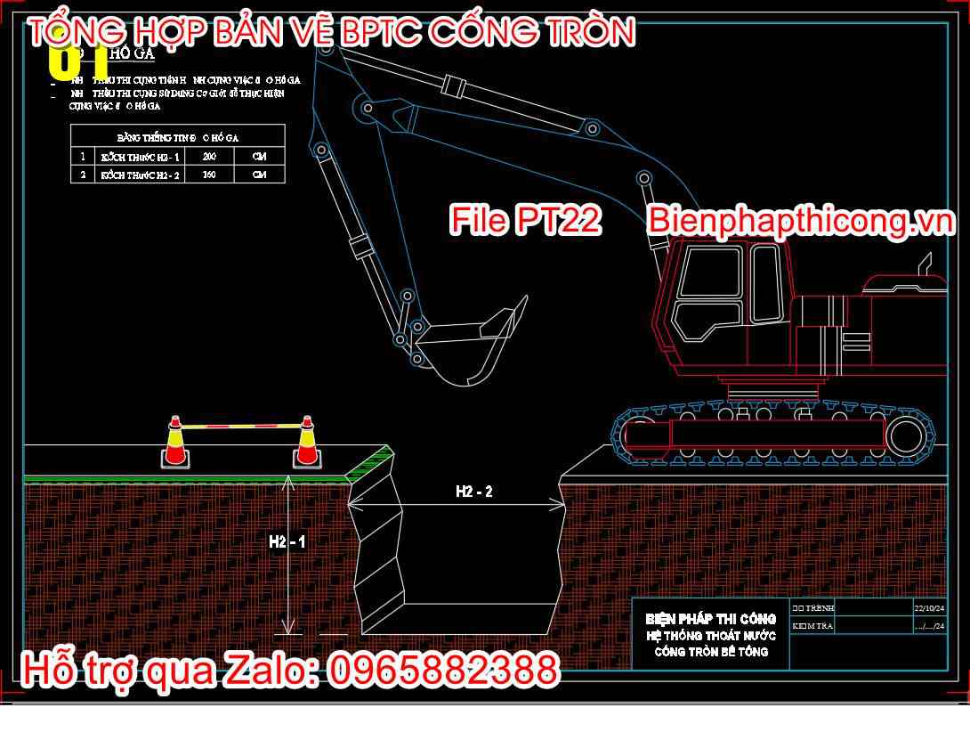 Lắp dựng hố ga cad.