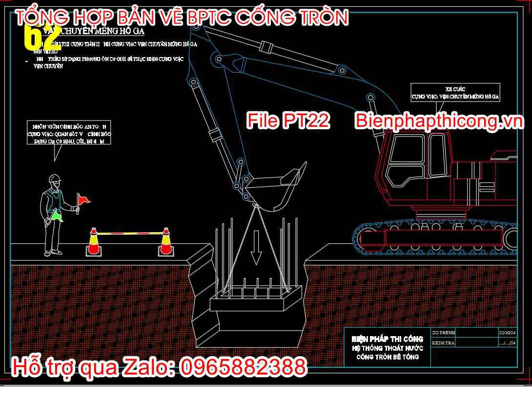 Vận chuyển lắp đặt móng hố ga cad.