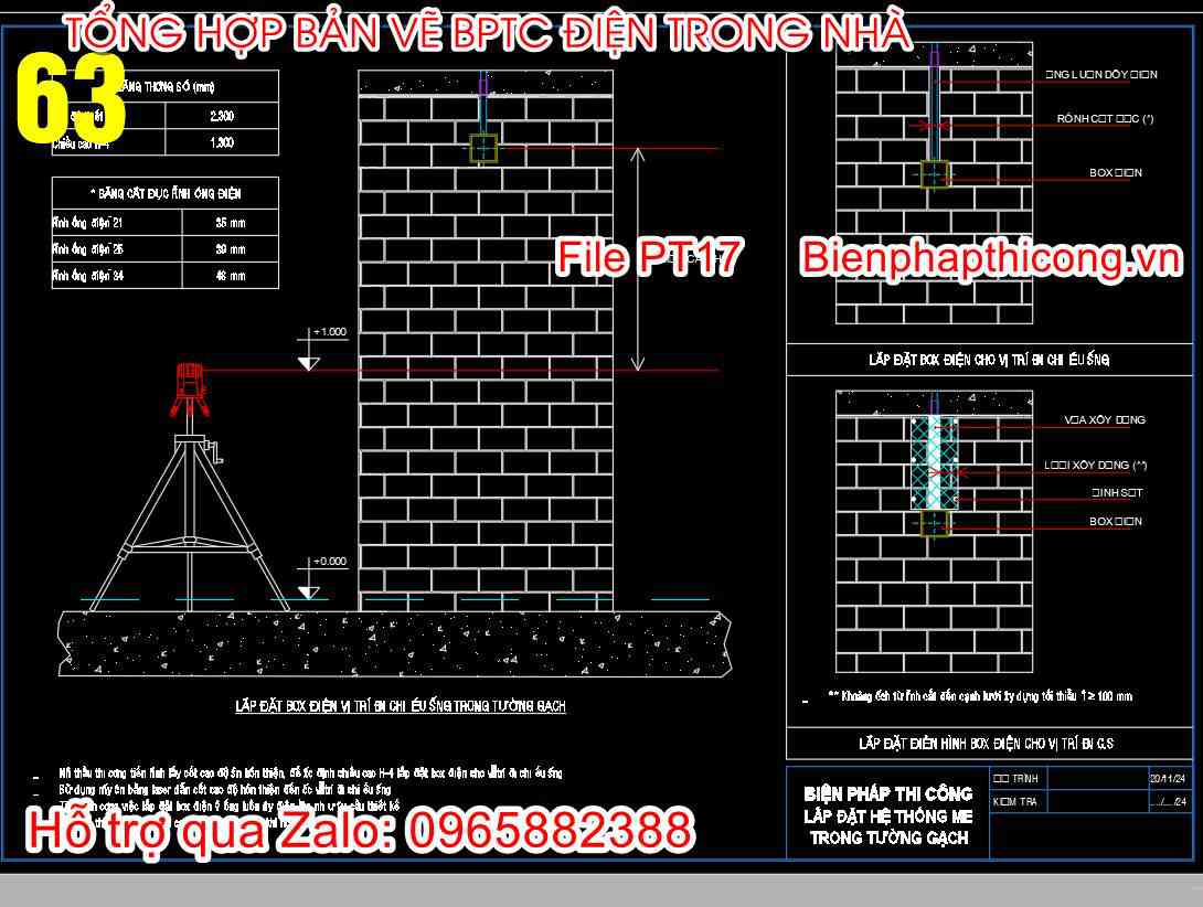 Mẫu bản vẽ bptc điện trong nhà cad.