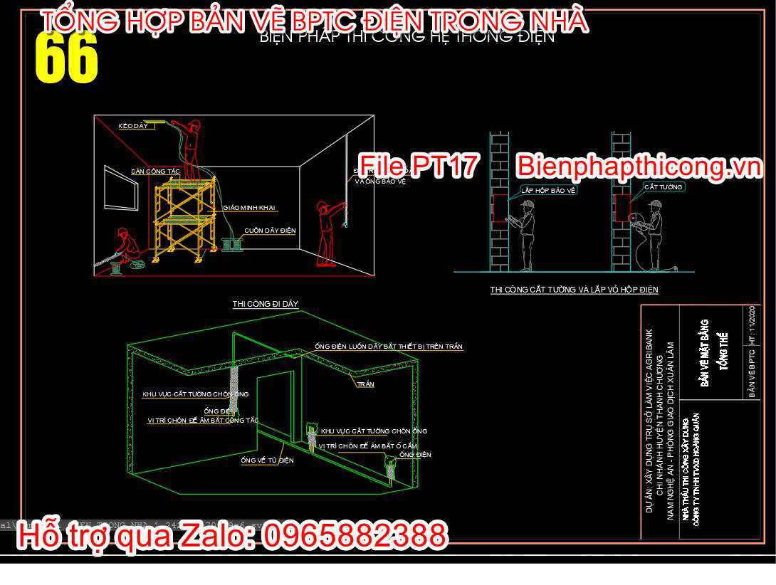 Bản vẽ bptc cáp điện.