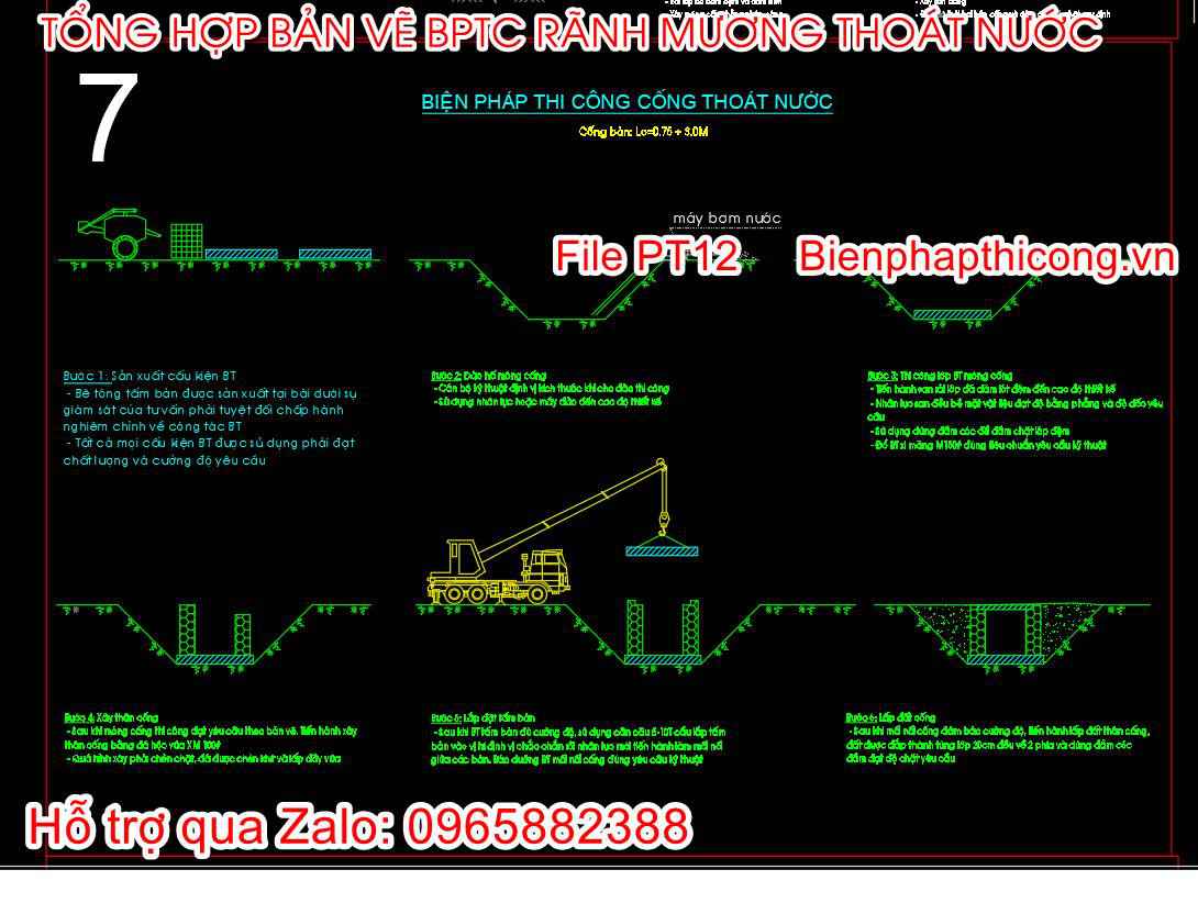 Bản vẽ bptc cống thoát nước cad.