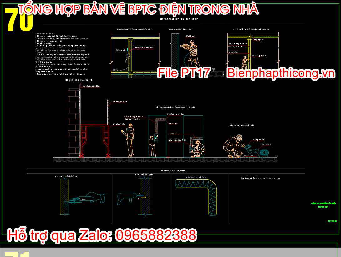 Bản vẽ bptc điện trong nhà.