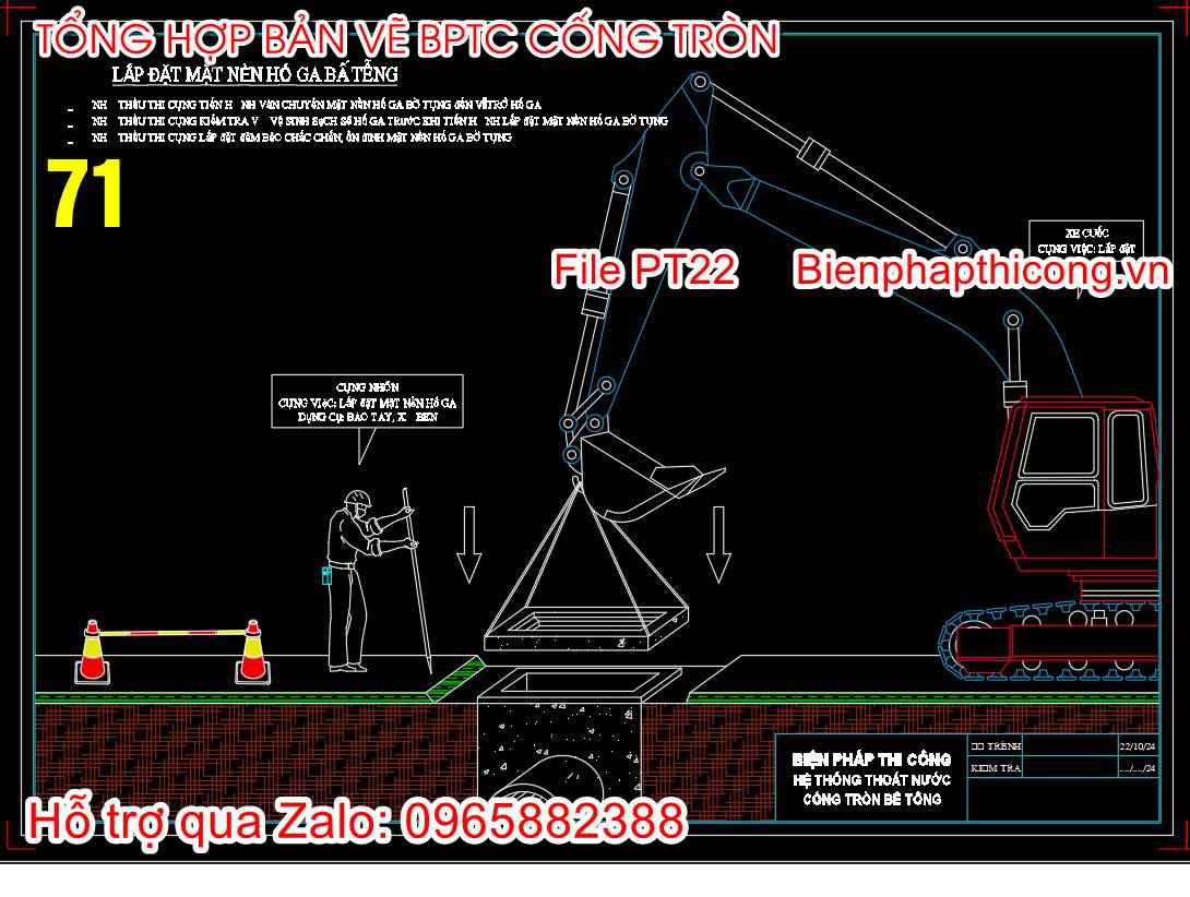 Biện pháp lấp đắt mặt nền hố ga bê tông.