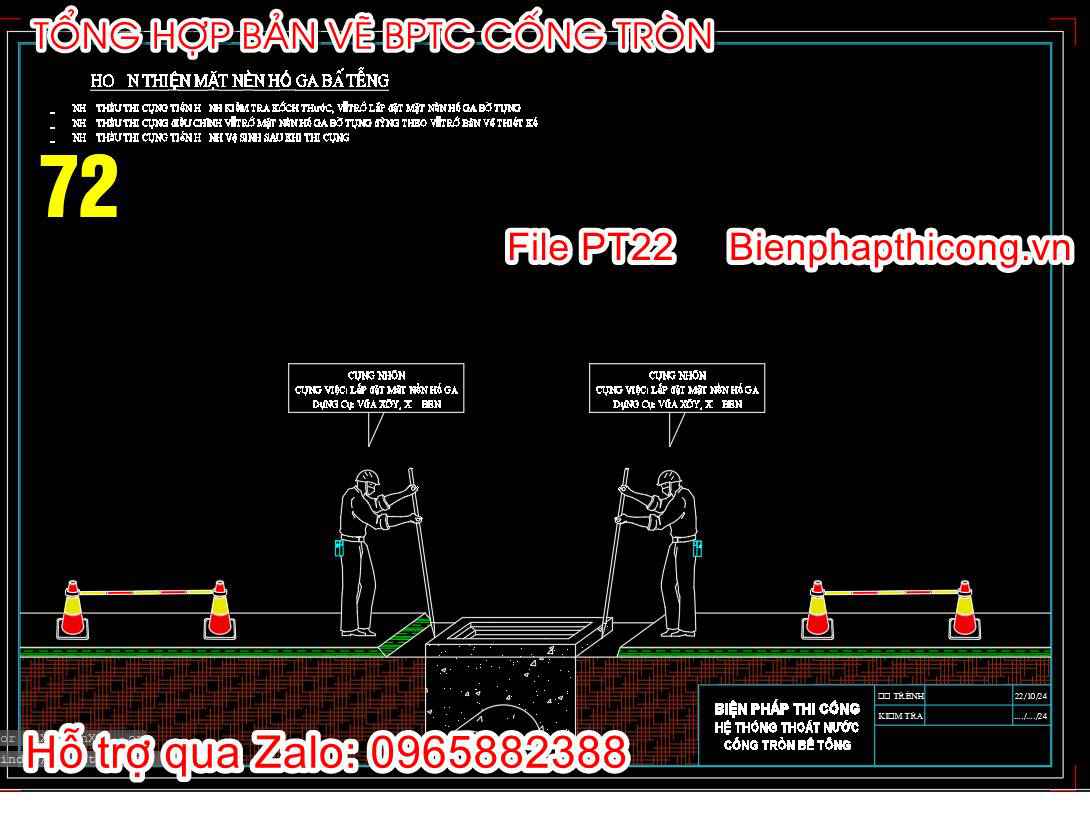 Biện pháp hoàn thiện mặt nền hố ga bê tông.