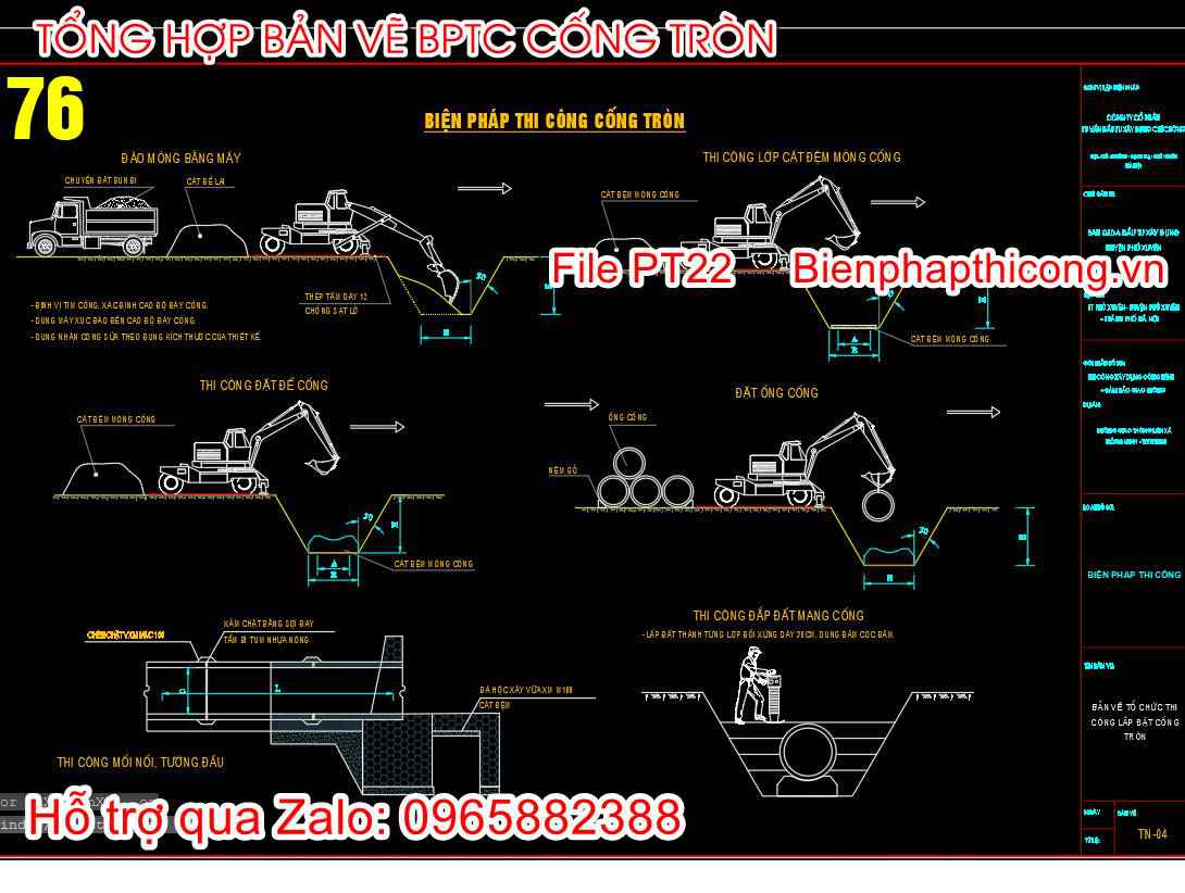 Biện pháp thi công cống tròn.