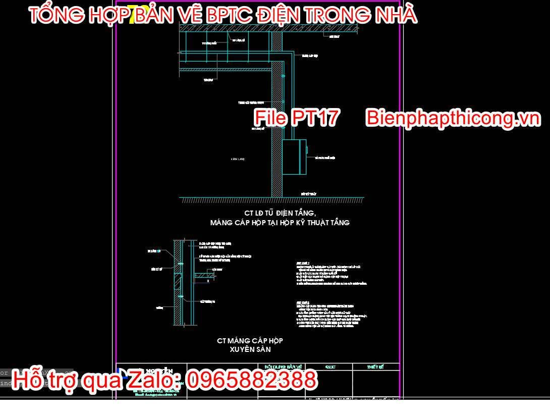 Chi tiết lắp đặt tủ điện tầng cad.