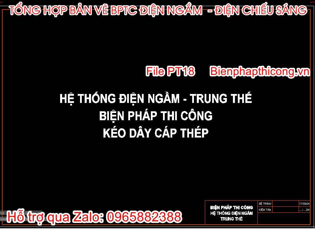 Bản vẽ biện pháp hệ thống điện ngầm trung thế.