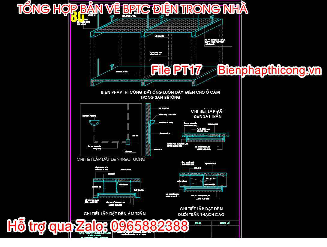 Biện pháp thi công đặt ống luồn dây điện cho ổ cắm