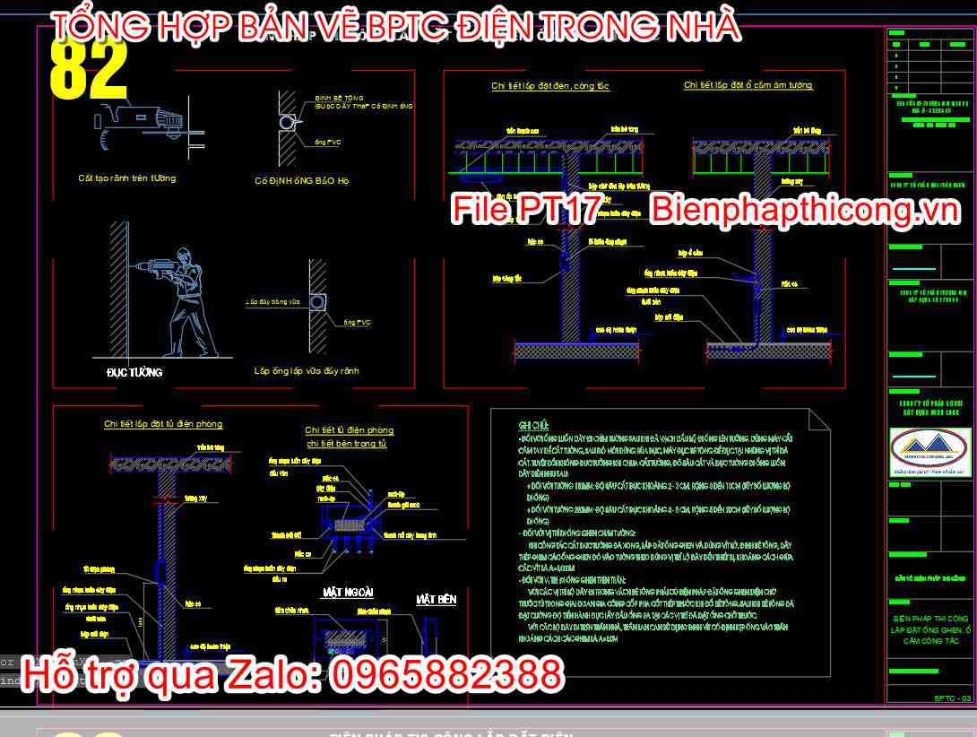 Bản vẽ bptc điện trong nhà.