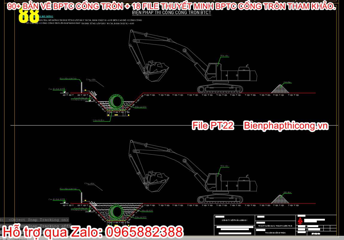 Biện pháp thi công cống tròn cad.