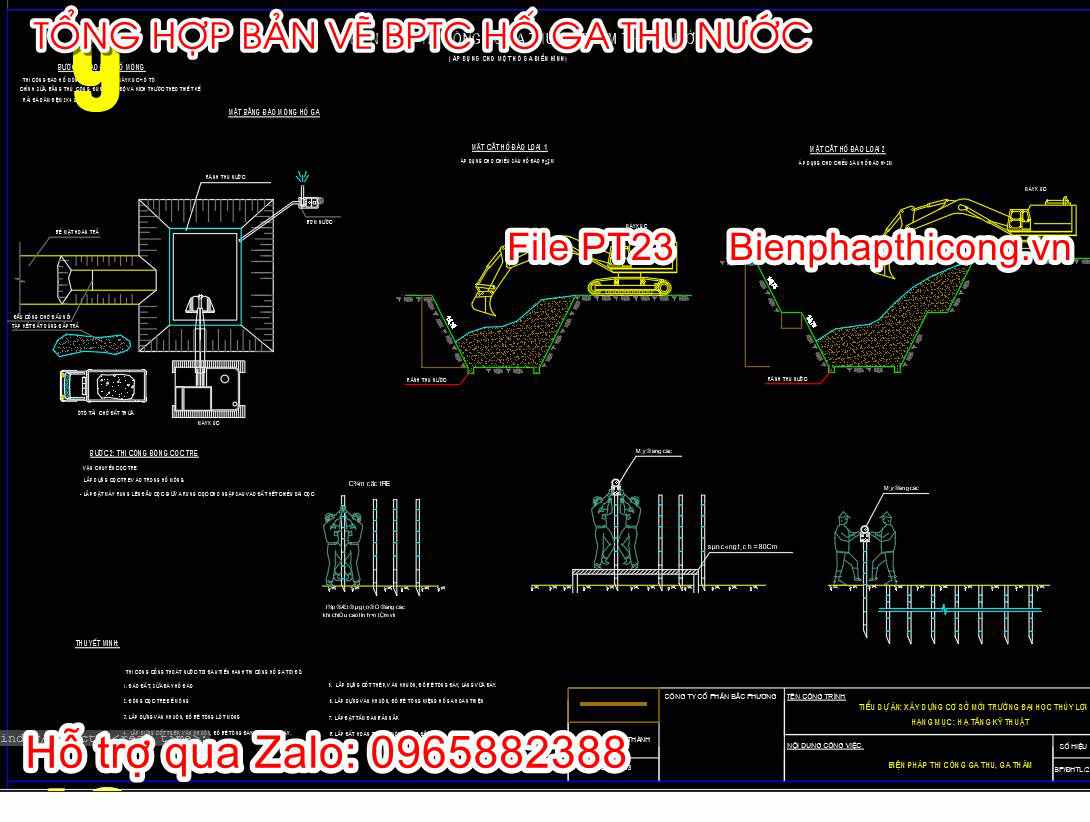 Bản vẽ biện pháp thi công hố ga