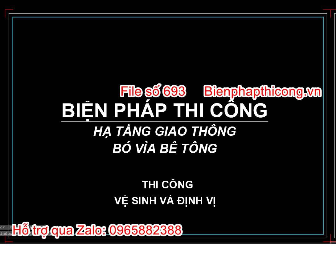 Biện pháp thi công hạ tầng giao thông bó vỉa