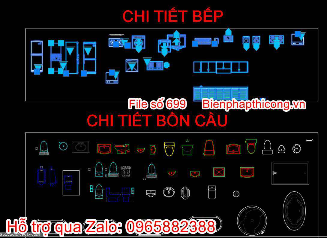 Block động chi tiết bếp và bồn cầu.