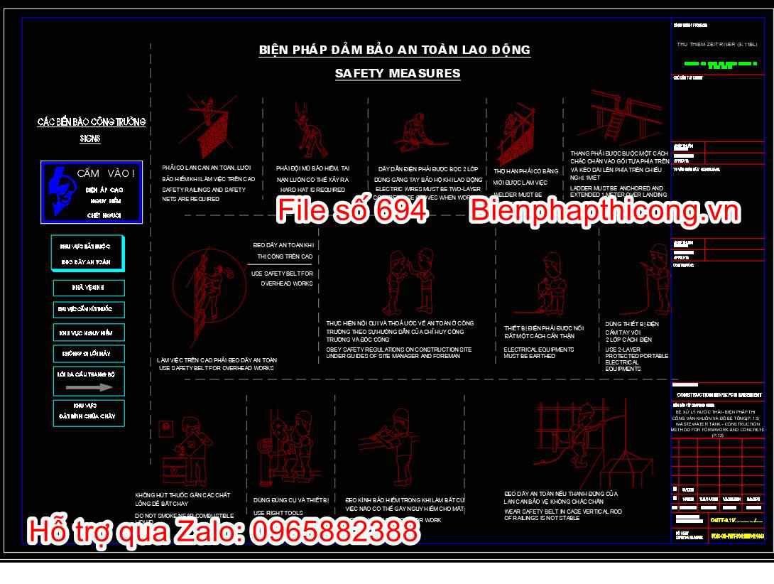 Biện pháp đảm bảo an toàn lao động.