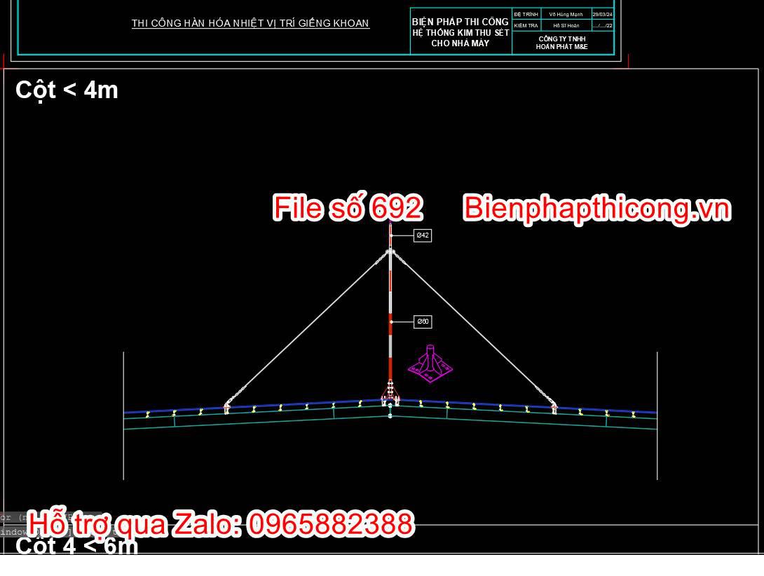 Bản vẽ bptc chống sét nhà xưởng.