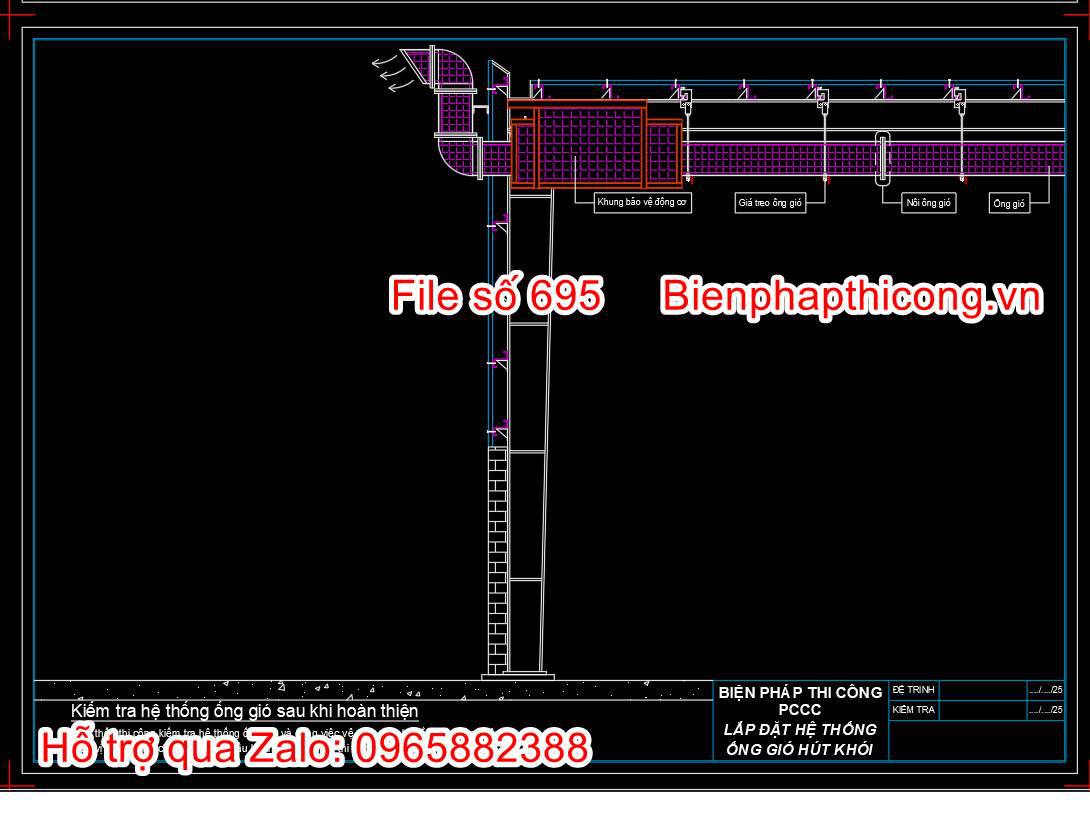 Kiểm tra hệ thống ống gió sau khi hoàn thiện.