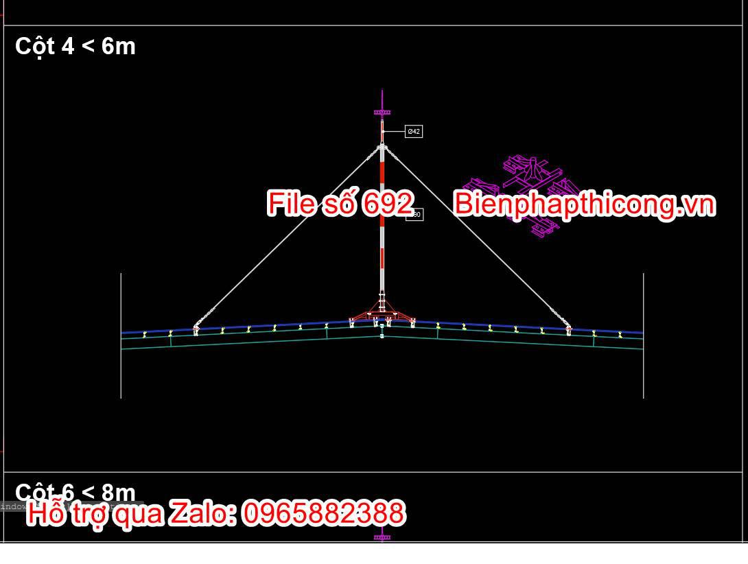 Bản vẽ bptc lắp đặt kim thu sét nhà xưởng.