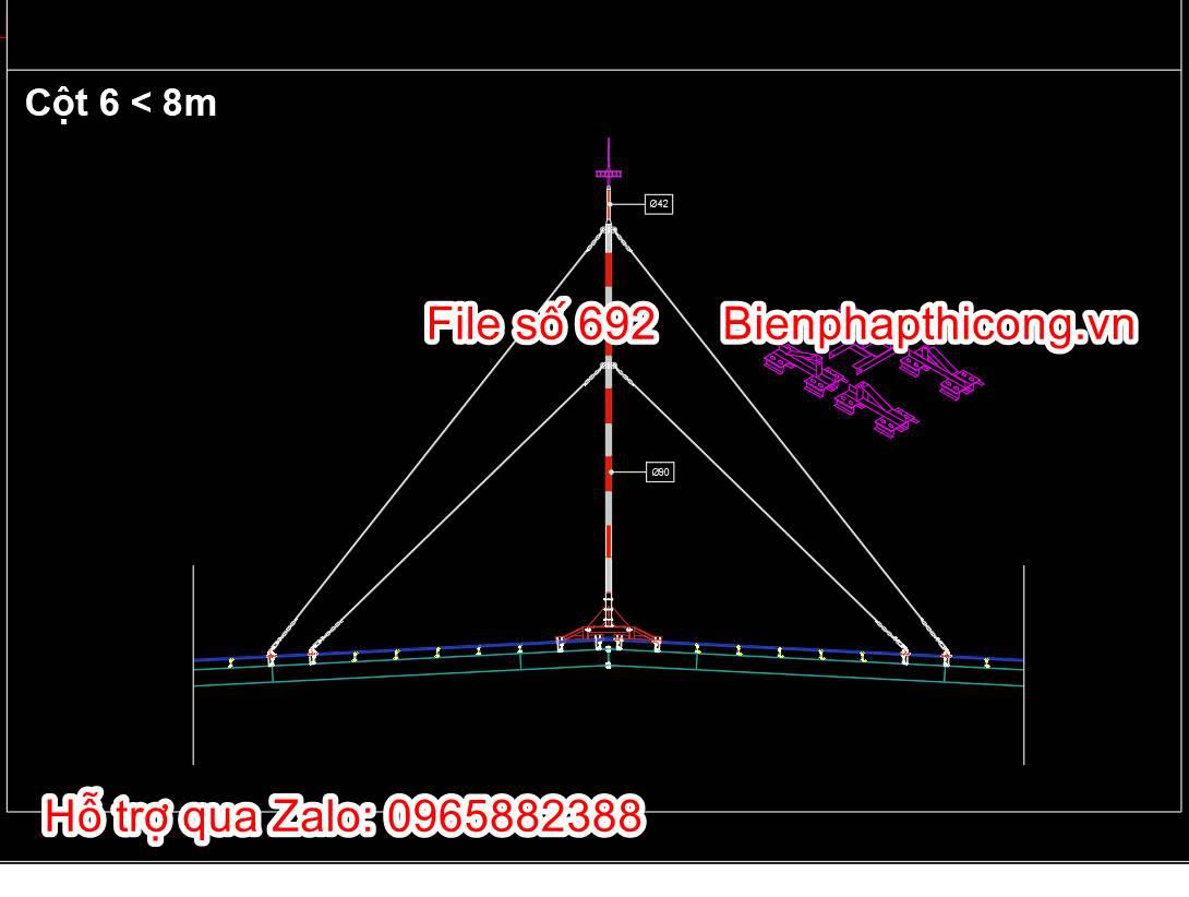 Bản vẽ bptc kim thu sét nhà kết cấu cad.