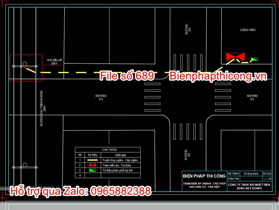 Bản vẽ bptc trạm biến áp trụ.