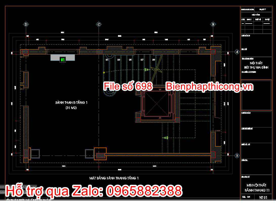 Bản vẽ thiết kế mặt bằng nhà tân cổ.