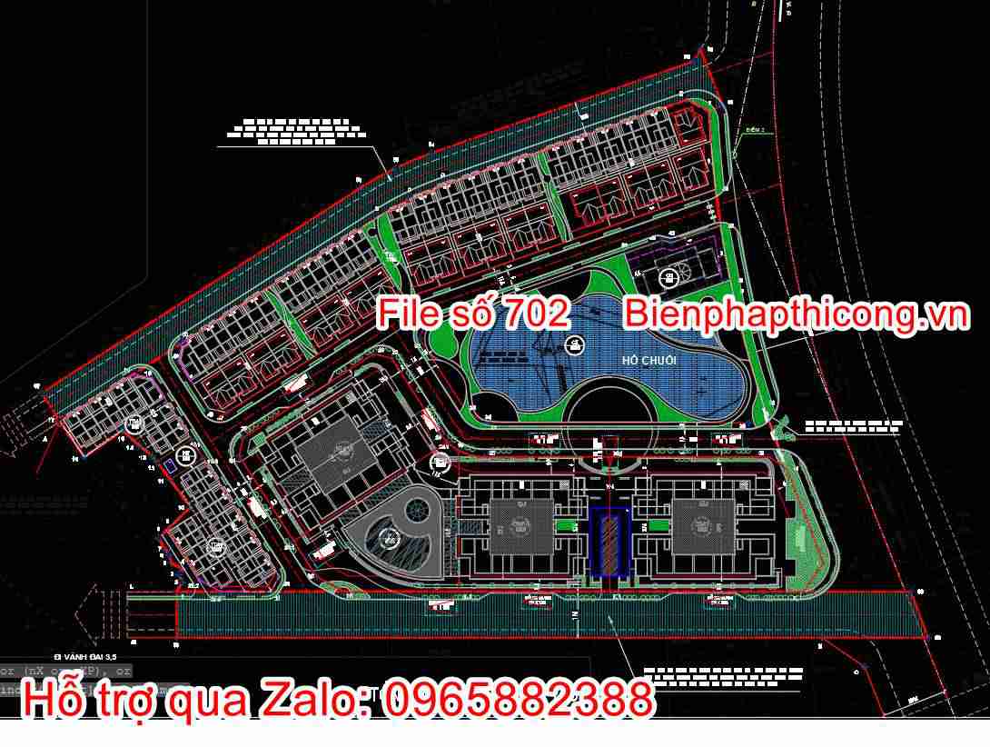 Tổng mặt bằng chung cư 25 tầng.