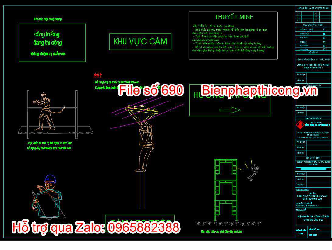 Bản vẽ bptc an toàn trên cao.