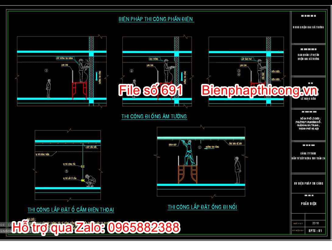 Biện pháp thi công phần điện.