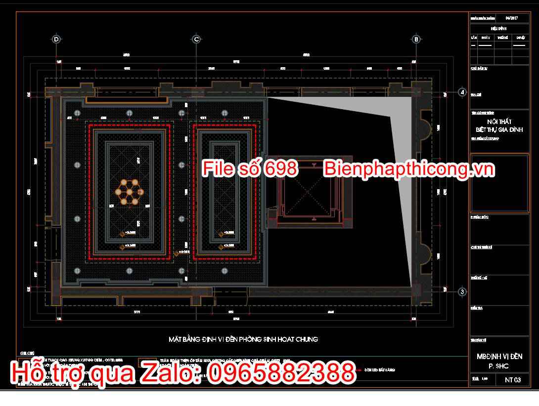 Bản vẽ chi tiết mặt bằng đèn trần gỗ tân cổ điển cad.