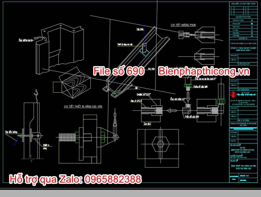 Mẫu bản vẽ bptc cọc cừ cad.
