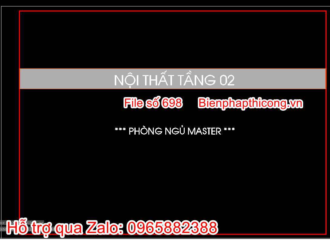 Hồ sơ thiết kế thi công chi tiết nội thất phòng ngủ tân cổ điển.