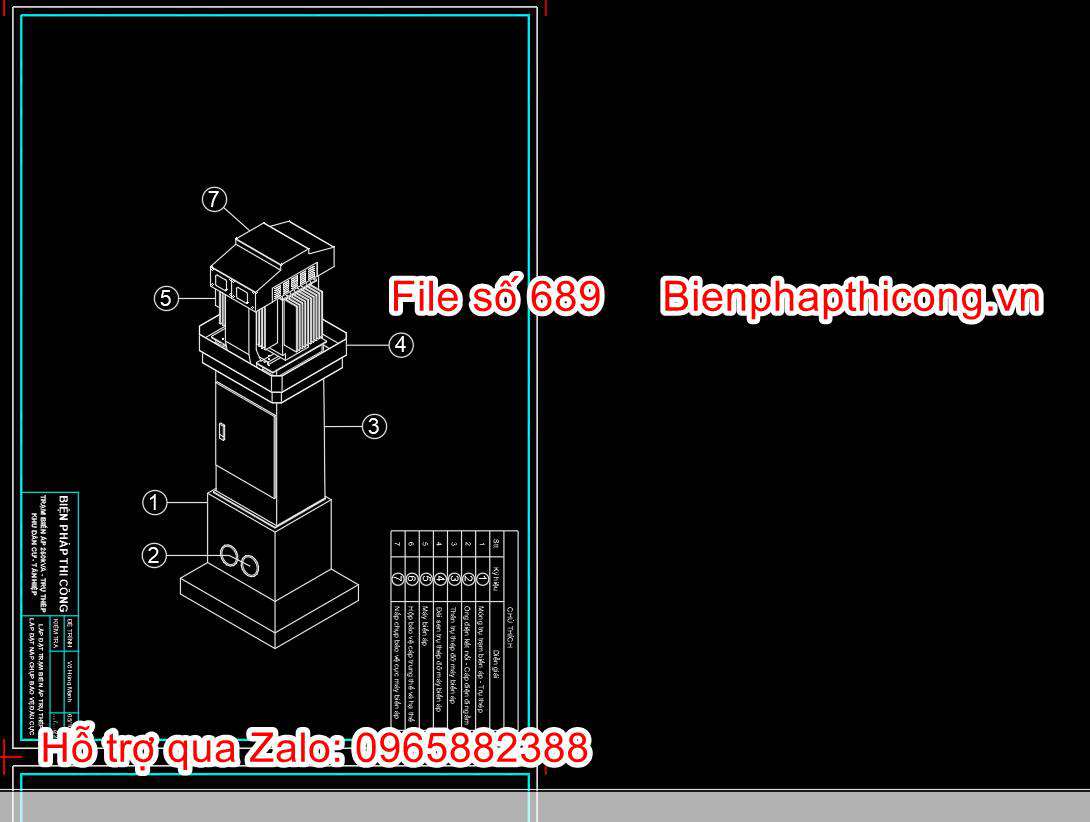 File bản vẽ bptc trạm biến áp cad.