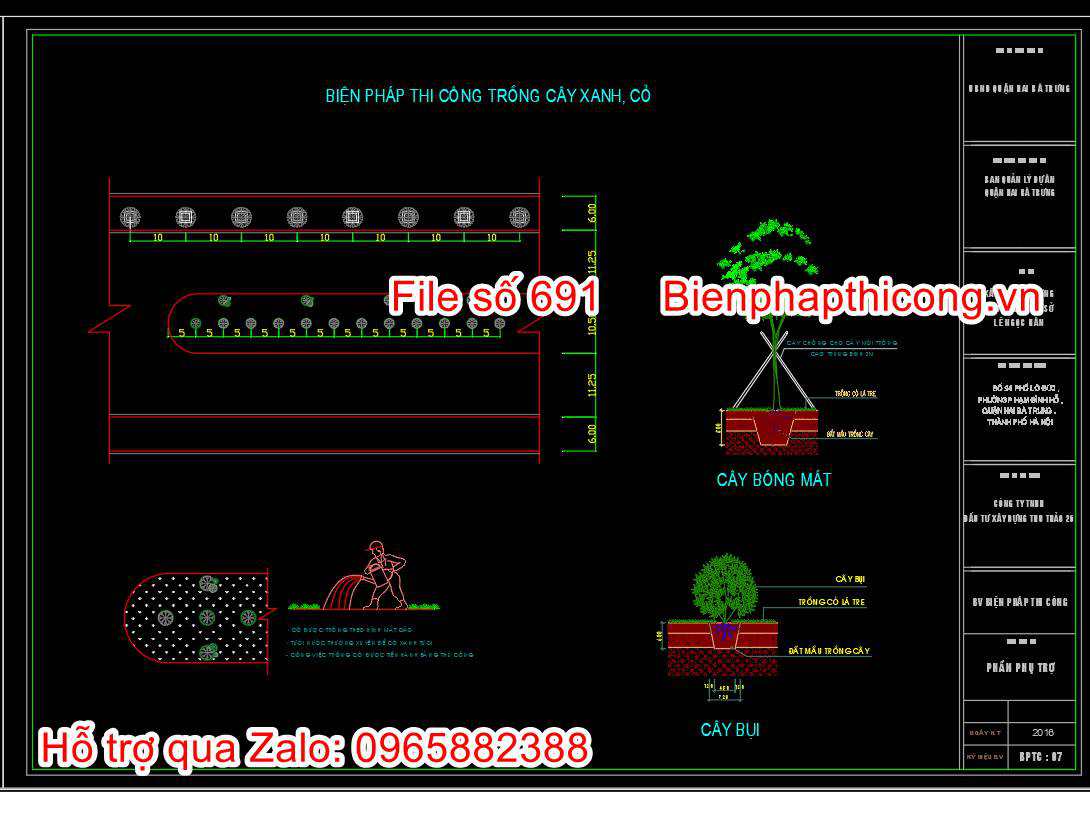 Tải mẫu biện pháp thi công trồng cây xanh trồng cỏ.