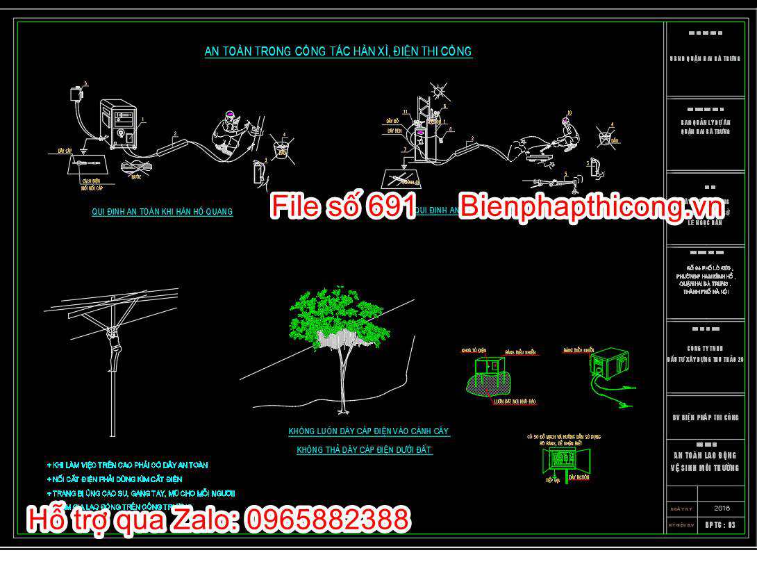 Bản vẽ trong công tác hàn xì điện thi công.