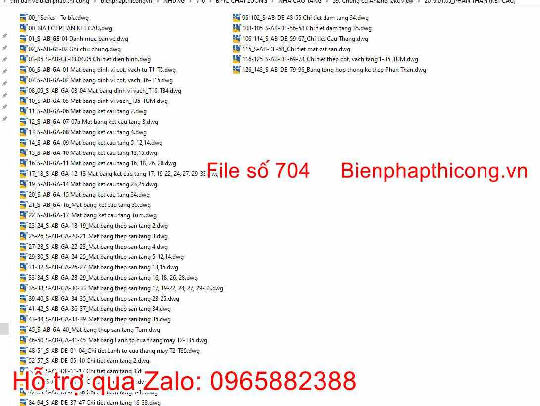 Full bản vẽ thiết kế kết cấu nhà chung cư cao tầng.