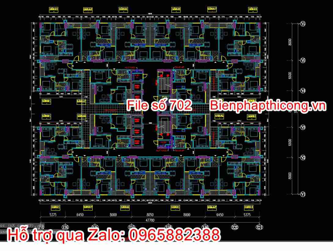 Mặt bằng thiết kế chung cư cao tầng đẹp.