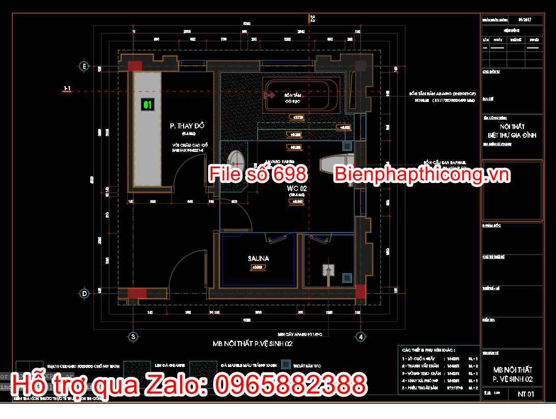Bản vẽ mặt bằng triền khai thi công nhà vệ sinh tân cổ.