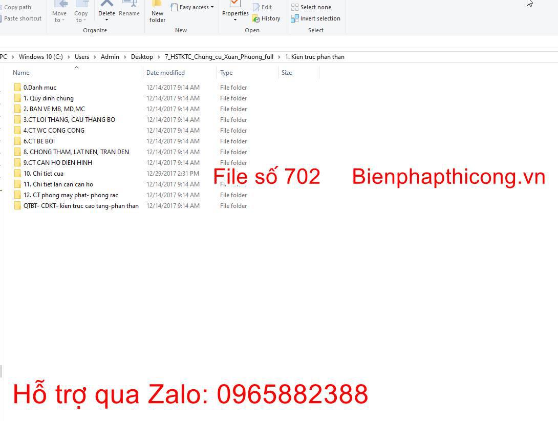 Tổng hợp bản vẽ phần kiến trúc nhà chung cư cao tầng.
