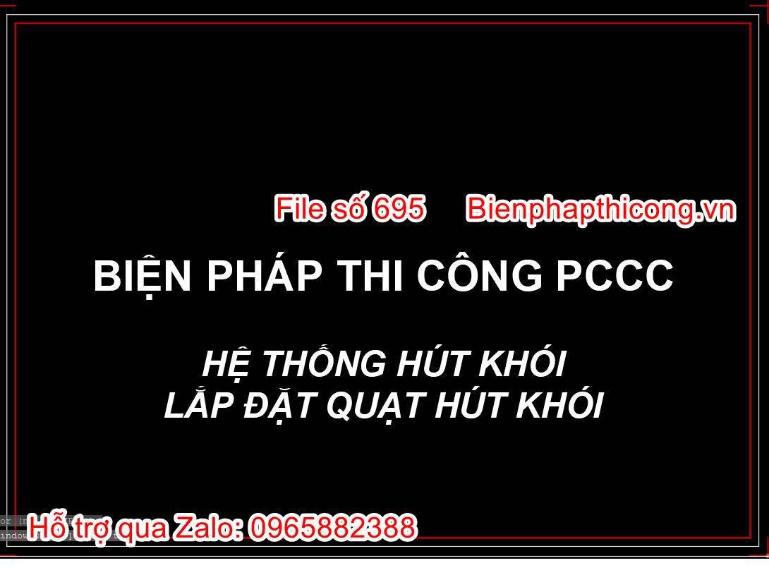 Biện pháp thi công pccc lắp đặt quạt hút khói.