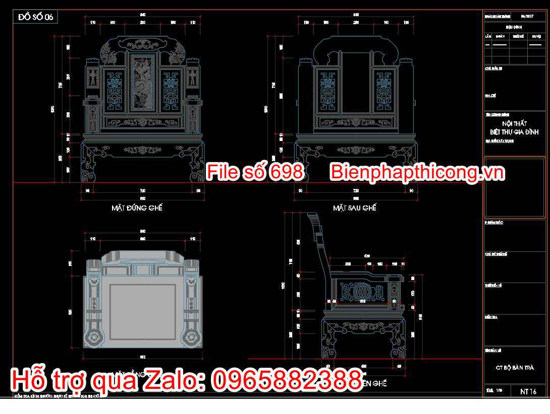 Bản vẽ cad ghế đồng kỵ đẹo cad.