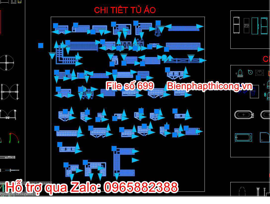 File thư viện block động tủ quần áo cad.