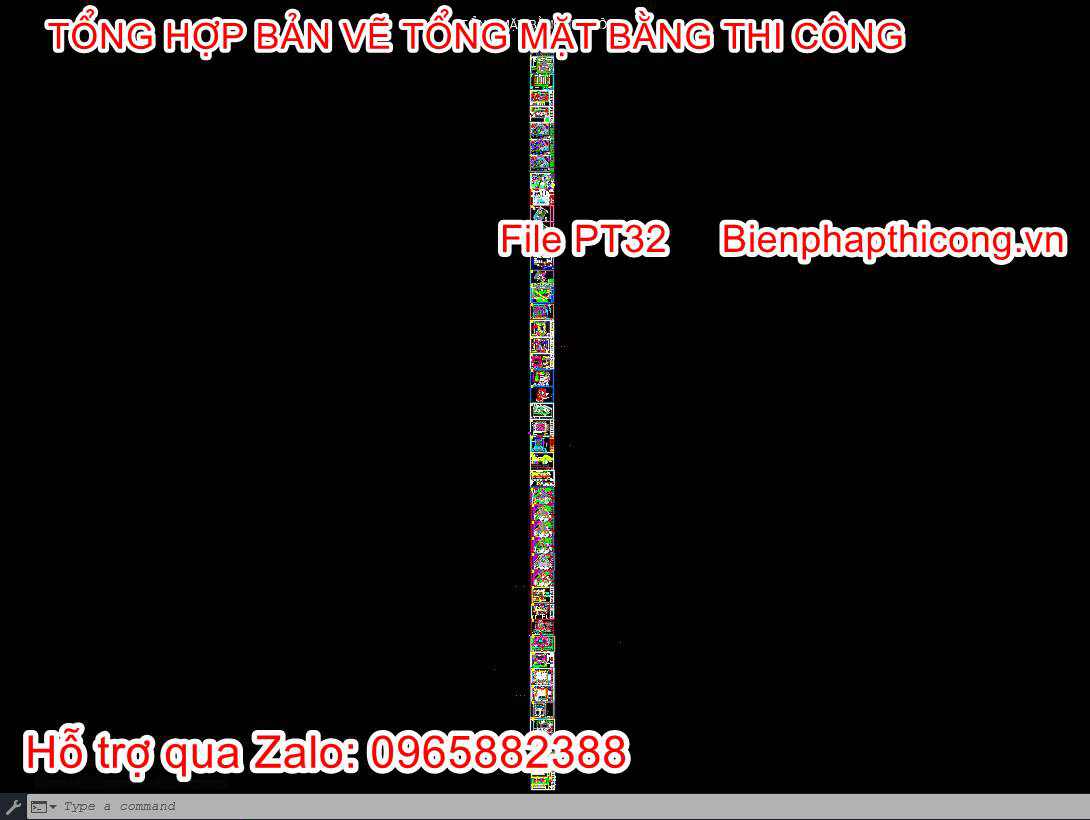 Bản vẽ tổng mặt bằng tổ chức thi công bố trí lán trại.