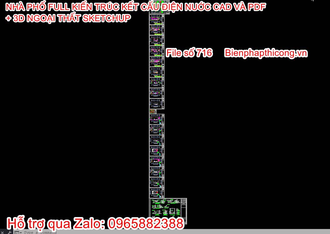 File pdf nhà phố 3 tầng phần điện nước đẹp.