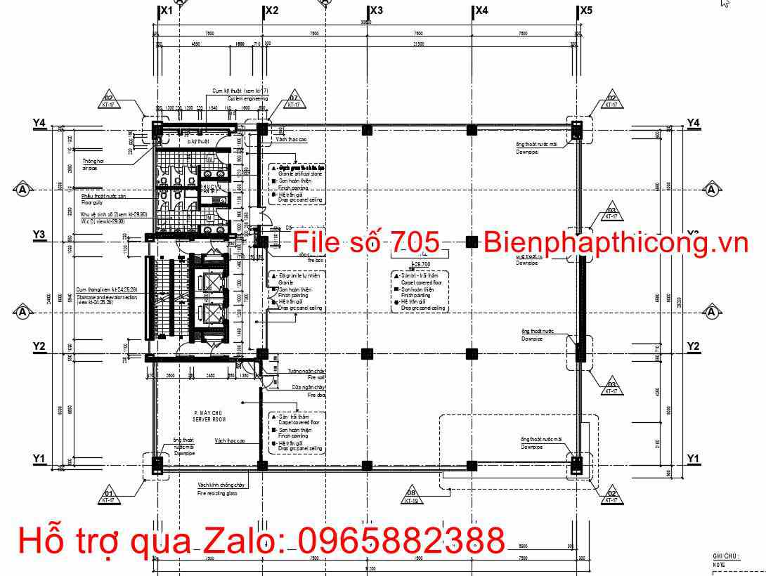 Bản vẽ thiết kế tầng điển hình văn phòng cho thuê cad.